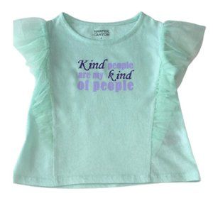 “Kind People" NWT Teal Ruffle Toddler Girl 2T